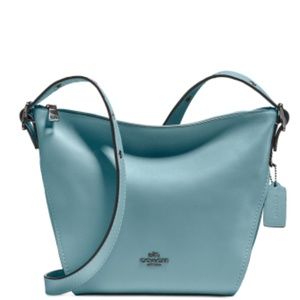Coach Crossbody Dufflette Leather Handbag - Sage/Silver